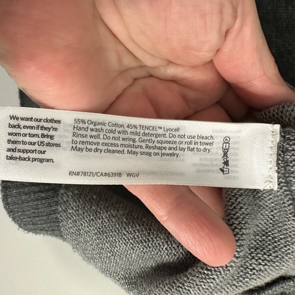 Eileen Fisher Peruvian Organic Botton Box Top Sweater - Picture 5 of 10